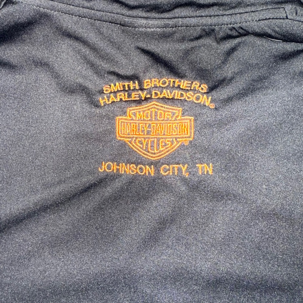 Harley Davidson Mens Black Performance Polo Shirt Smith Brothers TN Size L - Picture 3 of 7